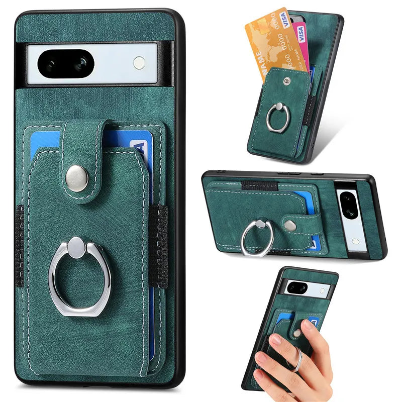 Magnetic Car Holder Wallet Leather Google Case - DealJustDeal