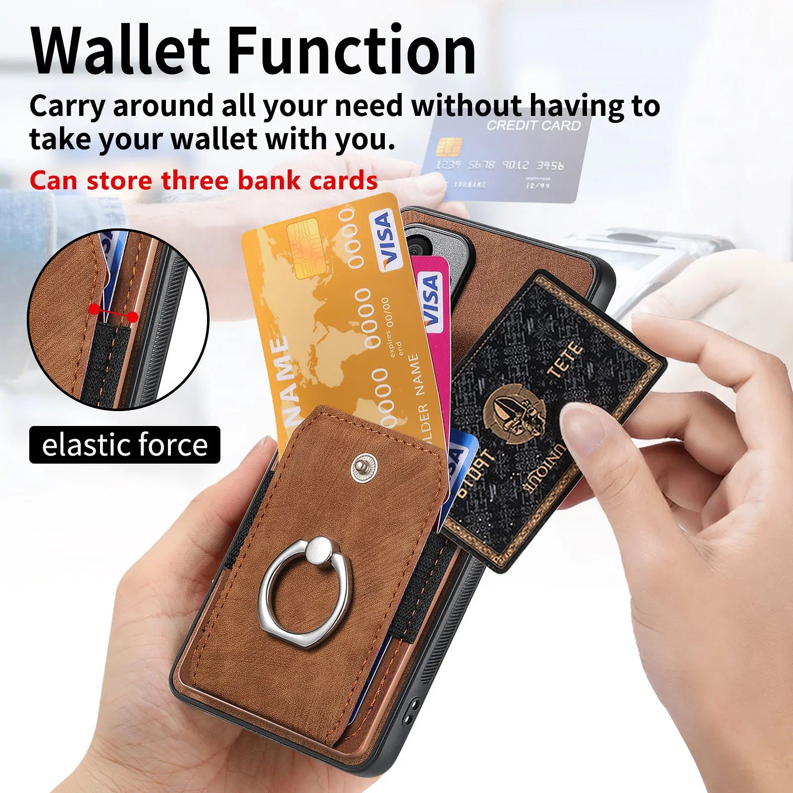 Card Slots Leather Wallet Google Case - DealJustDeal