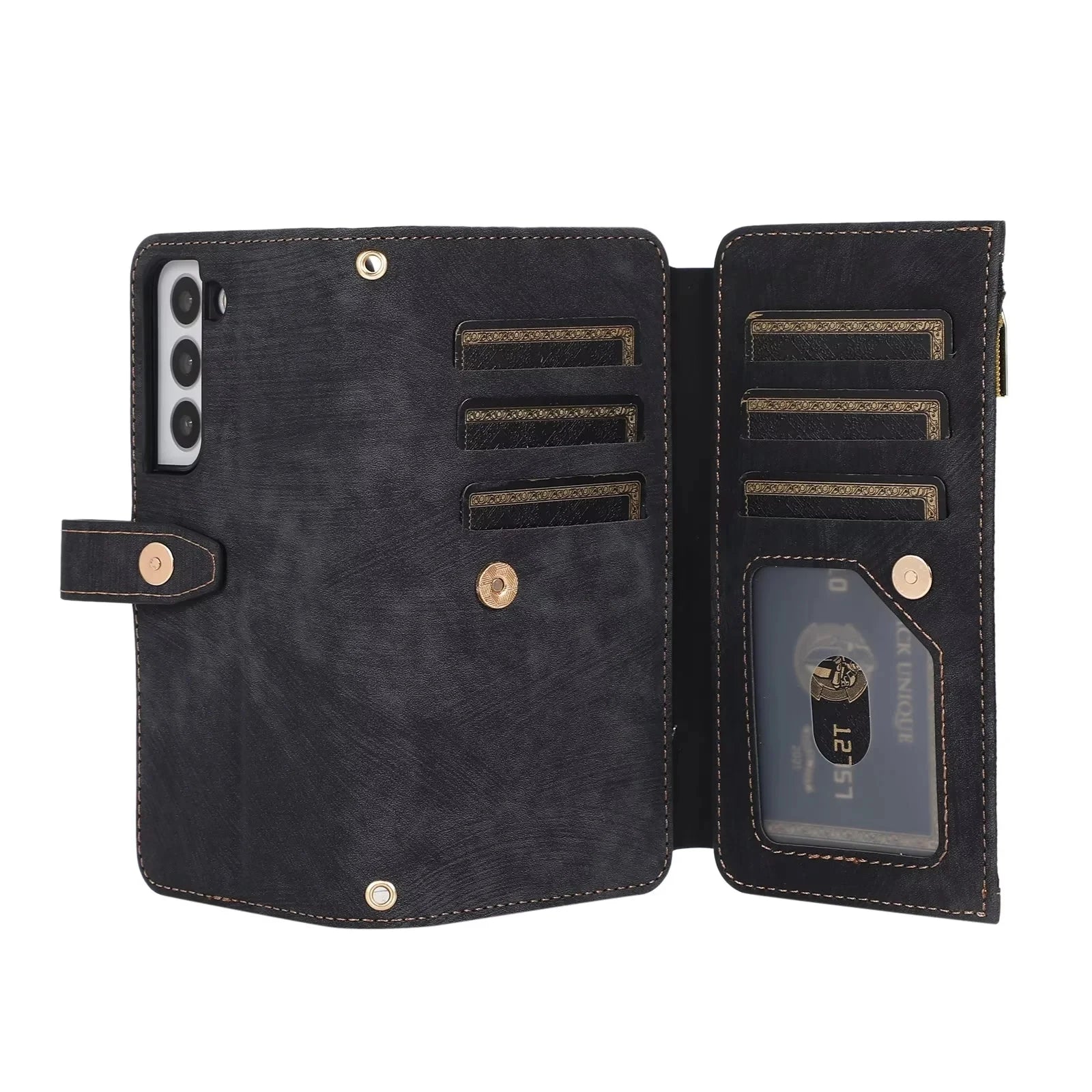 Shoulder Strap Card Holder Leather Wallet Galaxy A, M and S Case - DealJustDeal