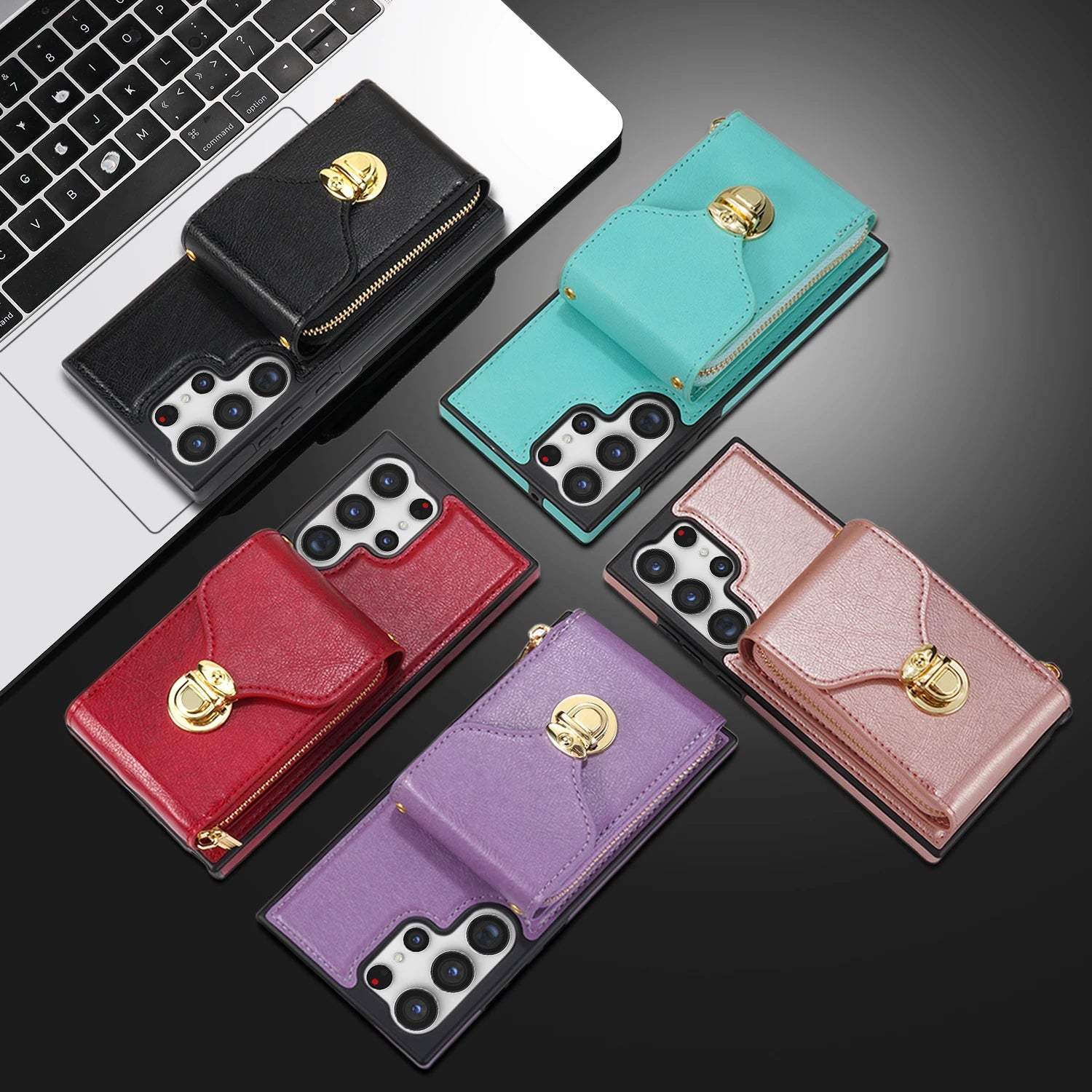 Card Slot Holder Wallet Leather Galaxy S Case - DealJustDeal