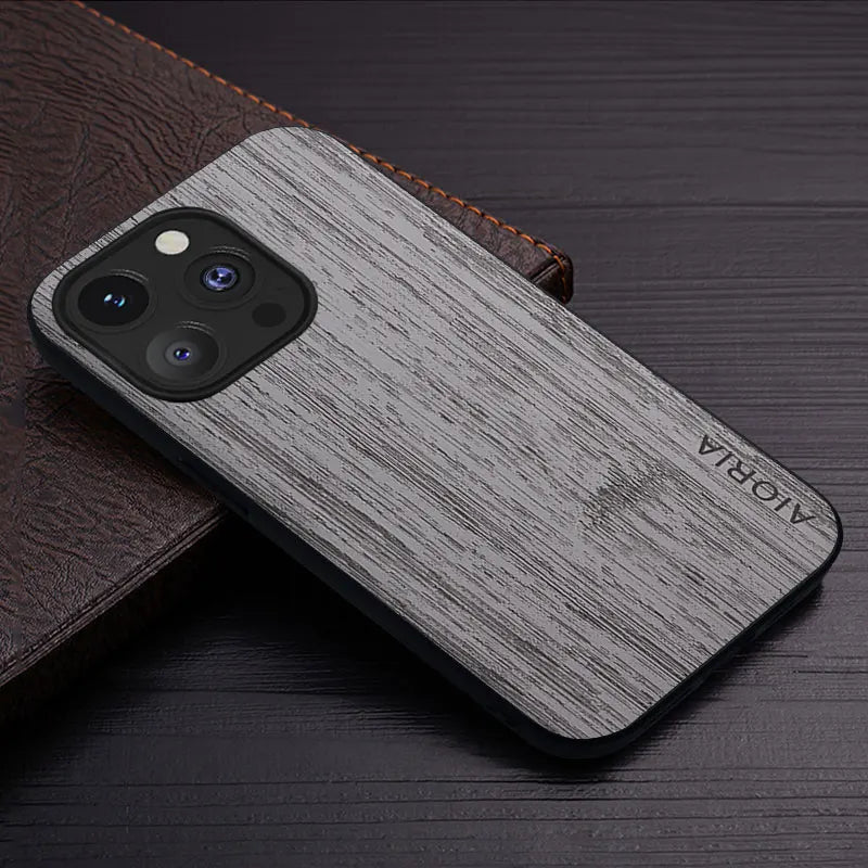 bamboo wood pattern Leather iPhone case - DealJustDeal