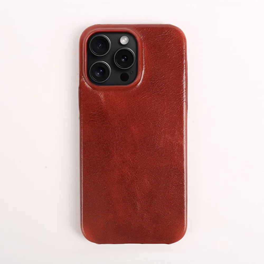 Vintage Genuine Leather Cover iPhone Case - DealJustDeal