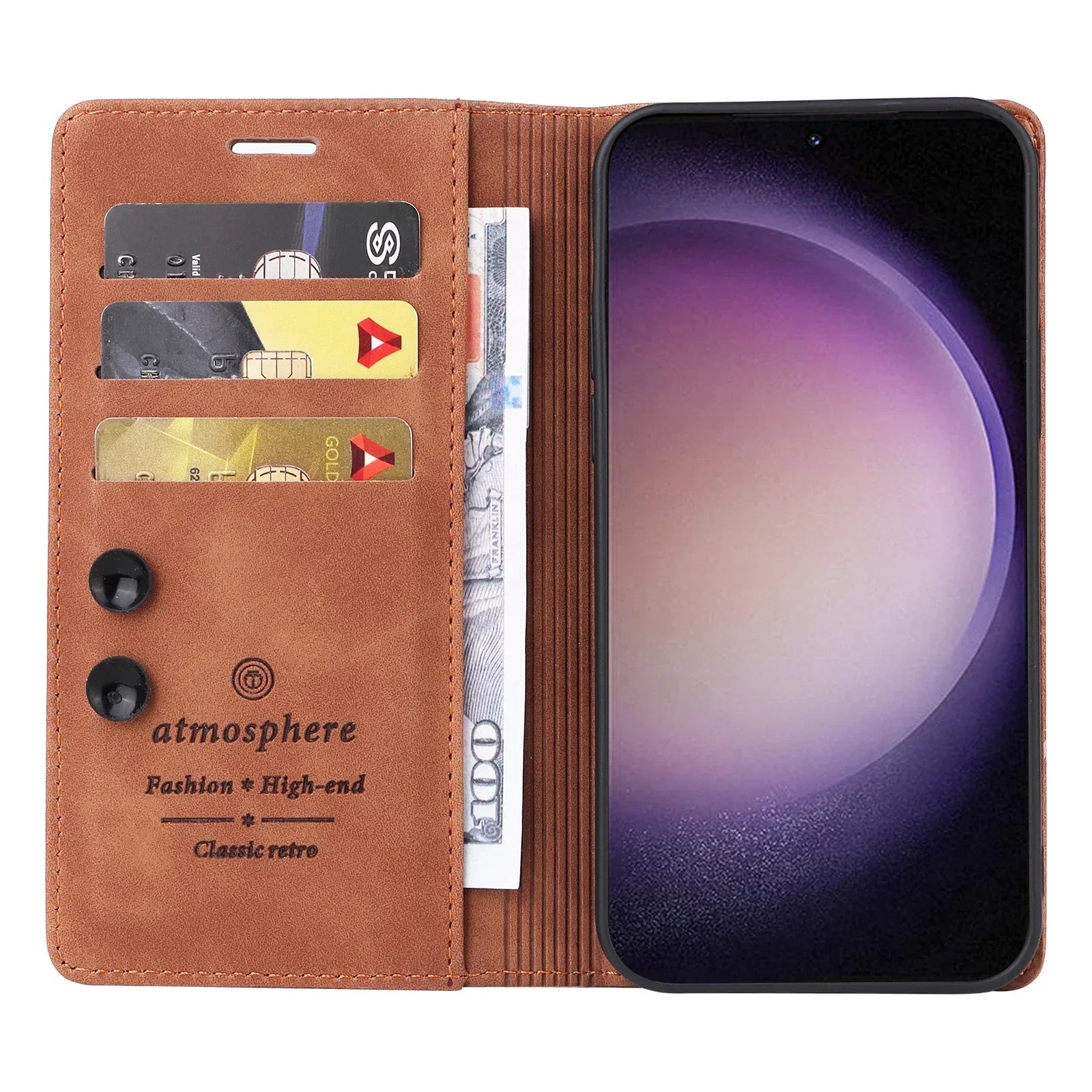 Wallet  Ultra thin Leather Flip Galaxy Note and S Case - DealJustDeal