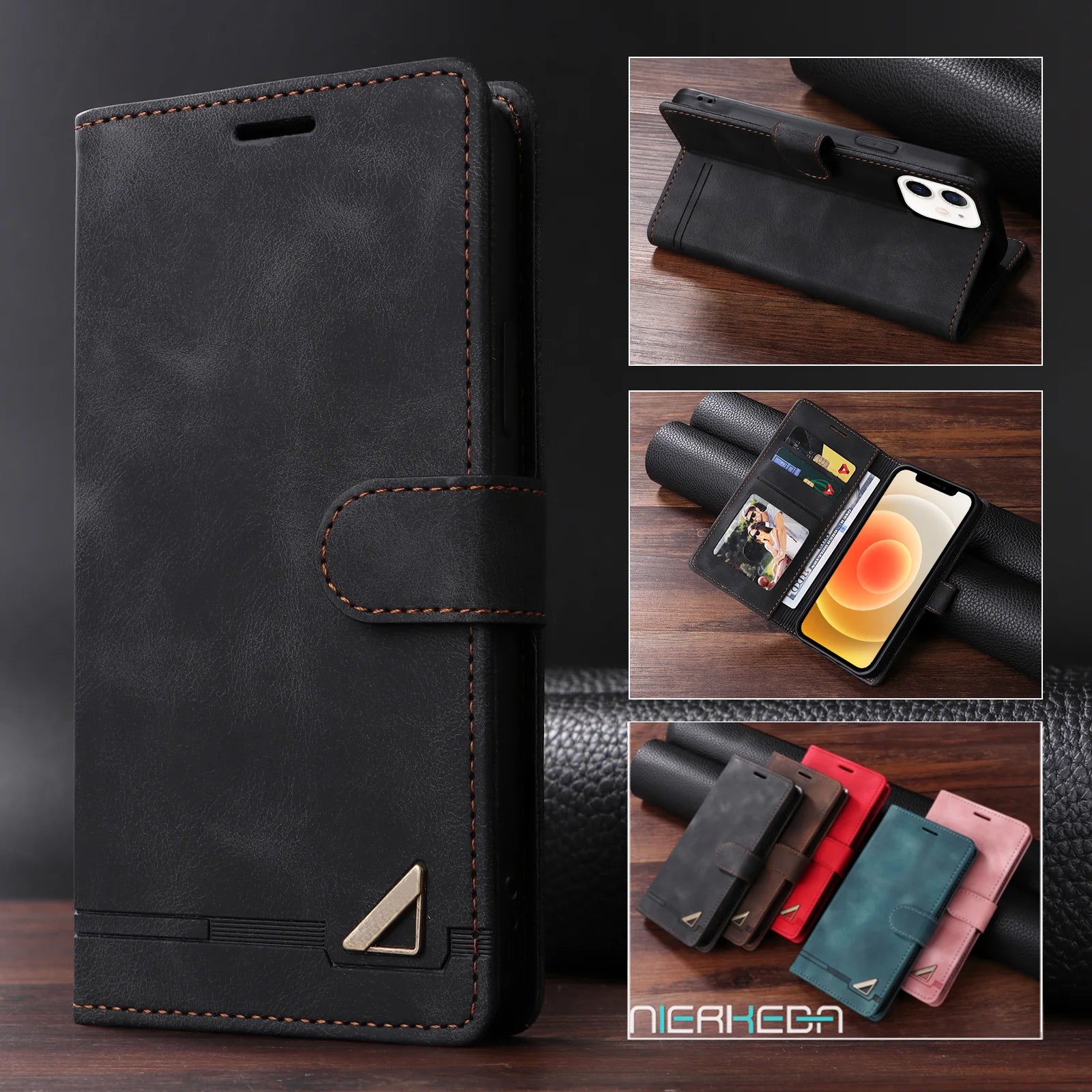 Wallet Card Slots Flip Leather Galaxy A and Note Case - DealJustDeal