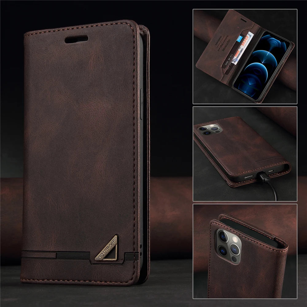 Wallet Card Leather Flip Galaxy A Case - DealJustDeal