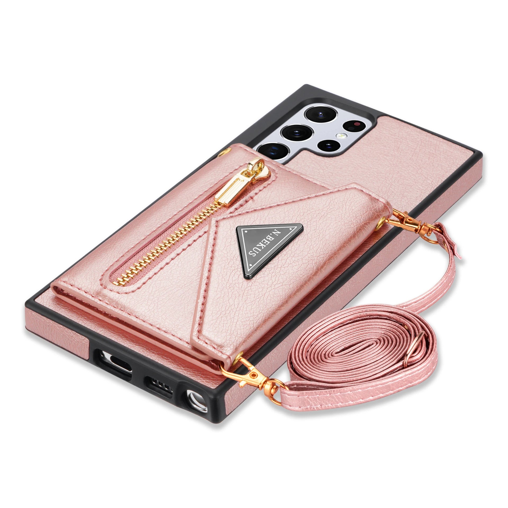 Crossbody Magnetic Leather Galaxy S Case - DealJustDeal