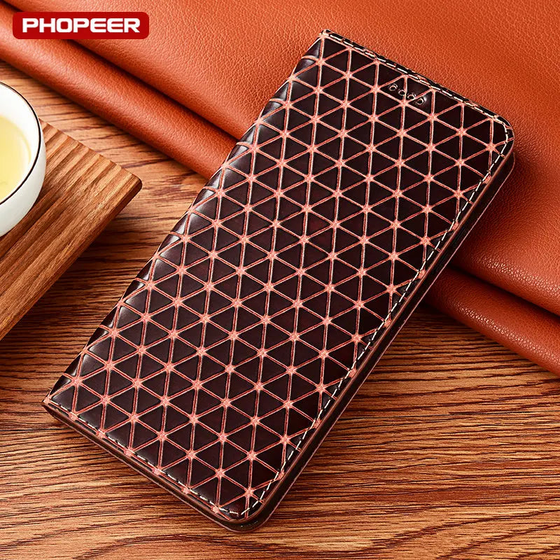 Flip Diamond Genuine Leather iPhone Case - DealJustDeal