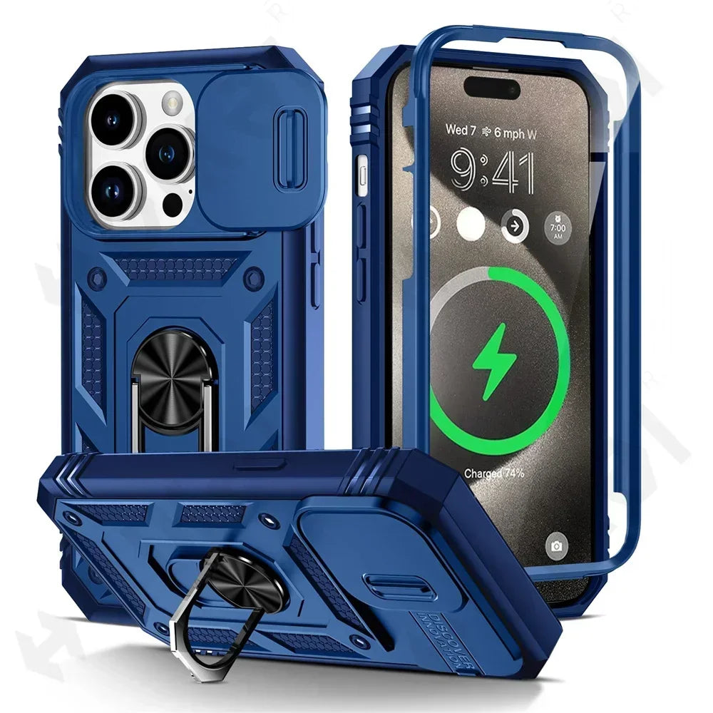 Camera Slide Armor Protection Armor iPhone Case - DealJustDeal