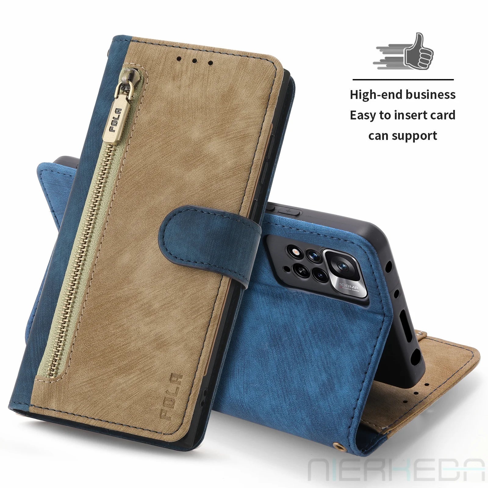 Anti-Theft Brush Wallet Google Case - DealJustDeal