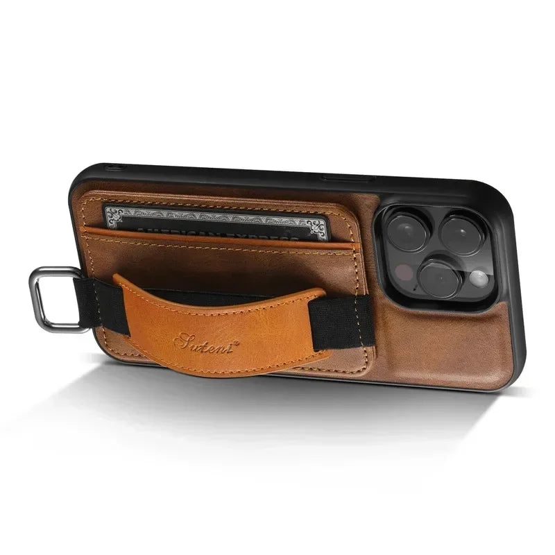 Wallet Cover Cards Holder Pocket Leather iPhone Case - DealJustDeal