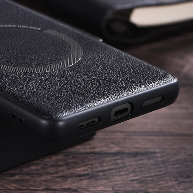 Magsafe Wireless Charge Armor Leather Google Case - DealJustDeal