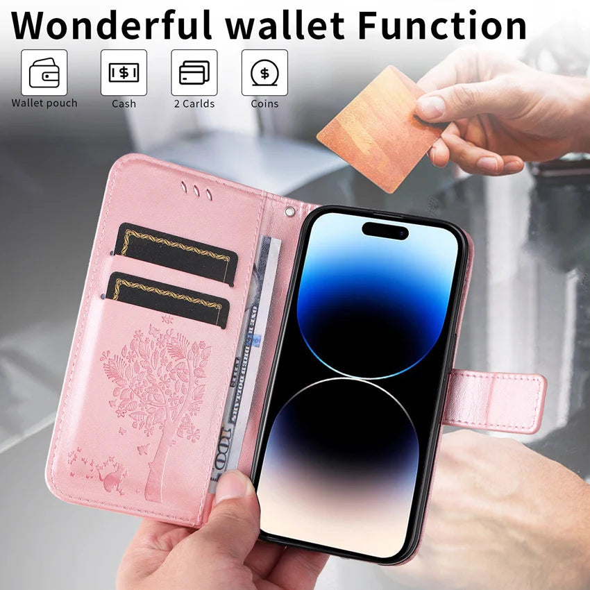 Wallet Book Card Slot Flip Leather Galaxy A Case - DealJustDeal