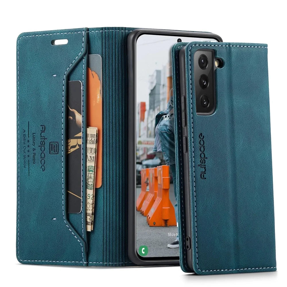 Wallet Folio Flip Leather Galaxy A and S Case - DealJustDeal