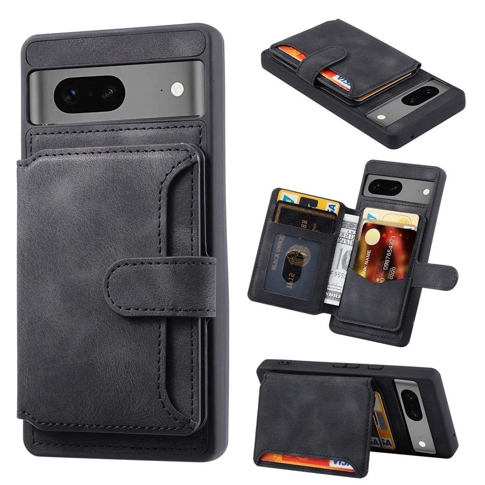 Leather Card Slot RFID Block Google Case - DealJustDeal