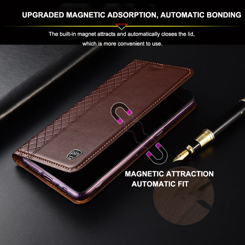 Wallet Magnetic Flip Retro Genuine Leather Galaxy S Case - DealJustDeal