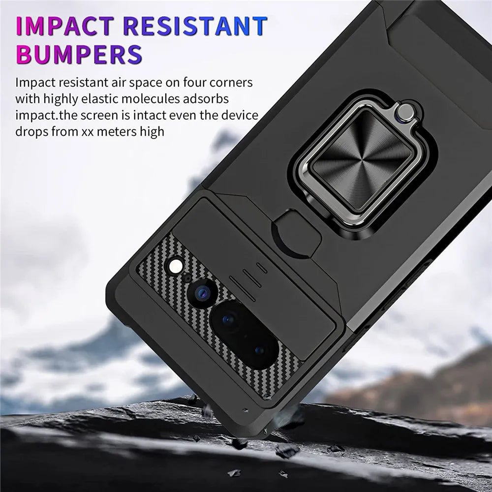 Ring Holder TPU Card Slot Armor Google Case - DealJustDeal