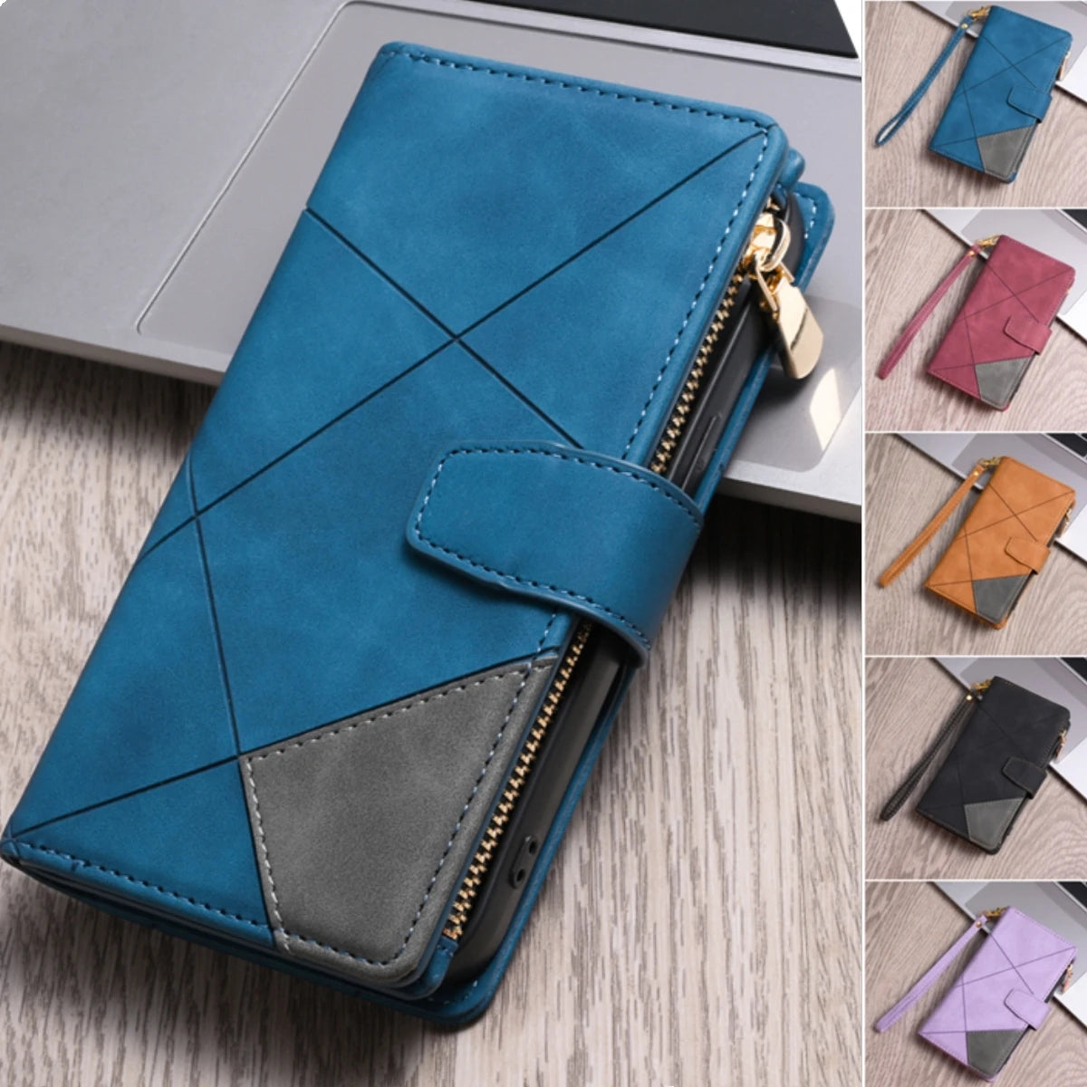 Magnetic Flip Wallet Card Slot Leather Google Case - DealJustDeal