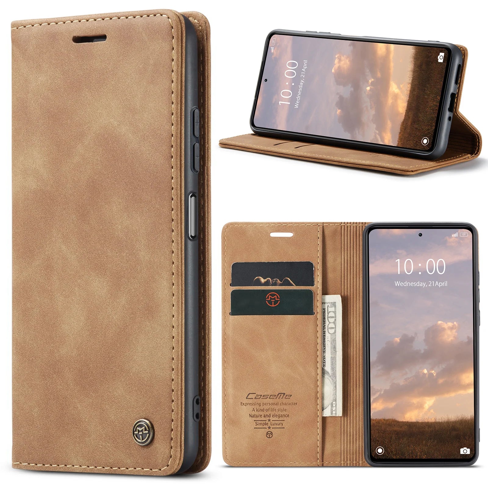 Magnetic Flip Wallet Leather Galaxy A and M Case - DealJustDeal