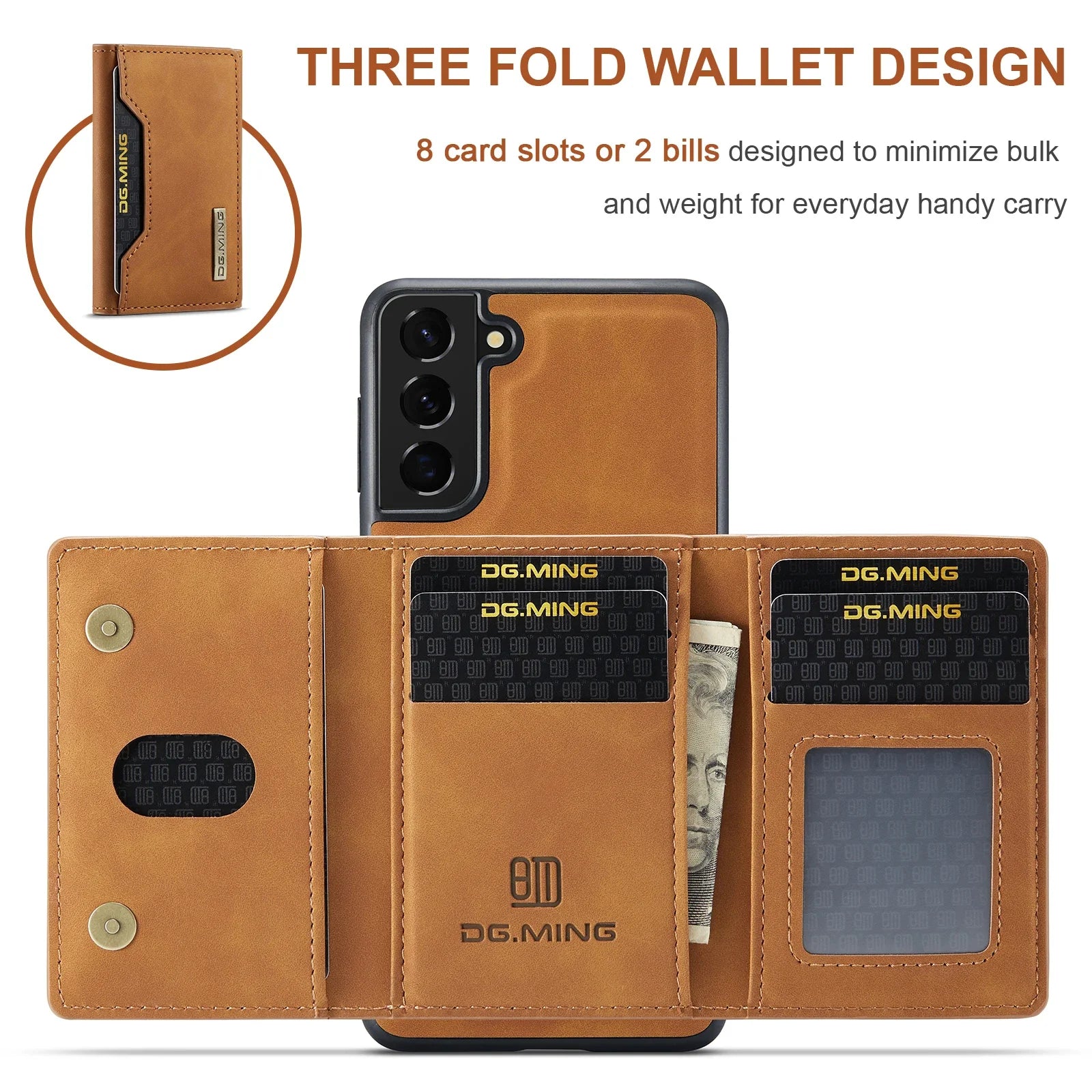 Magnetic Detachable Leather Wallet Galaxy Case - DealJustDeal