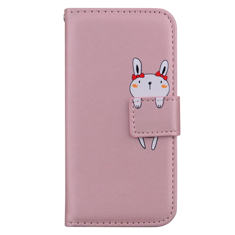 Card Slot Stand Flip Leather iPhone Case - DealJustDeal