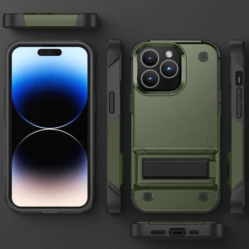 Military grade protective iPhone Case with stand - DealJustDeal