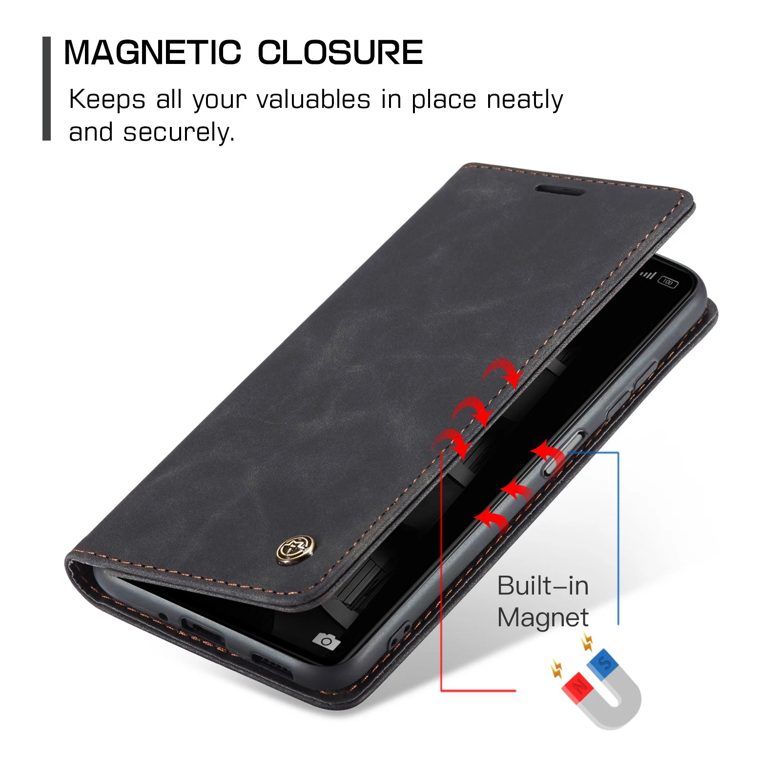 Magnetic Flip Wallet Leather Galaxy A and M Case - DealJustDeal