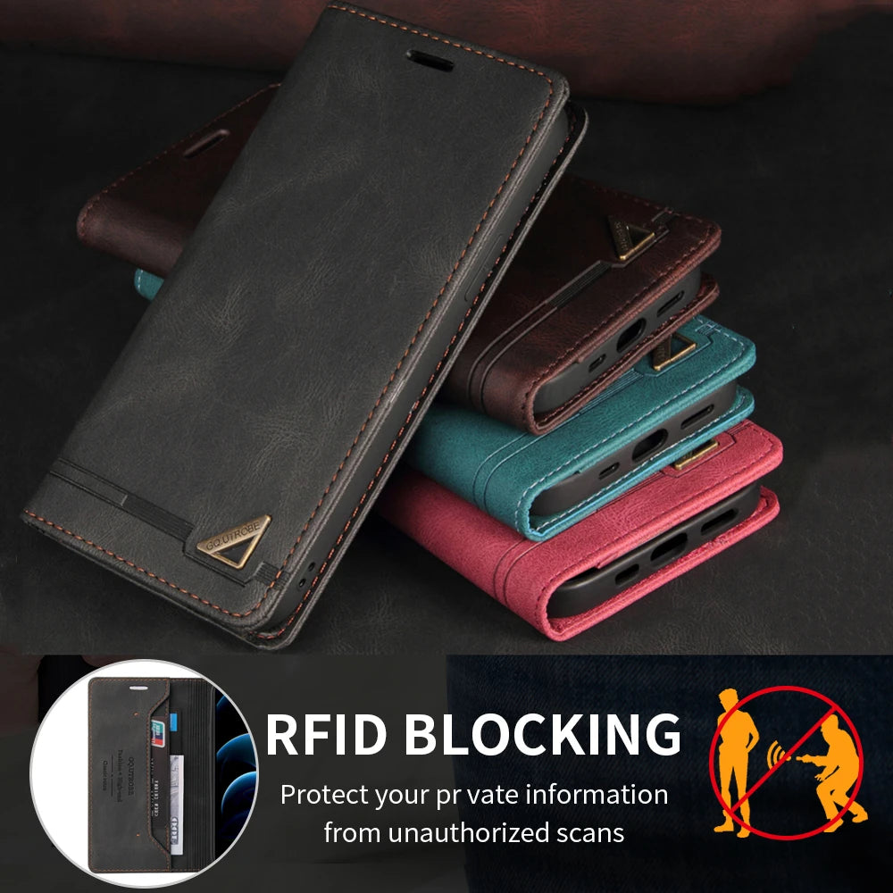 Wallet Card Leather Flip Galaxy A Case - DealJustDeal