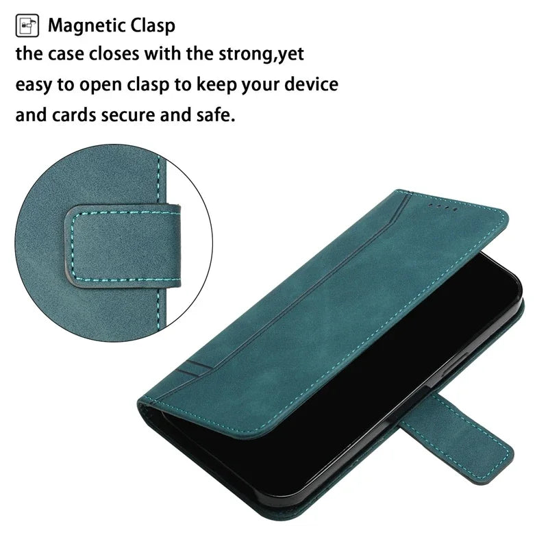 Wallet With Photo Frame Flipped Magnetic Leather Google Case - DealJustDeal