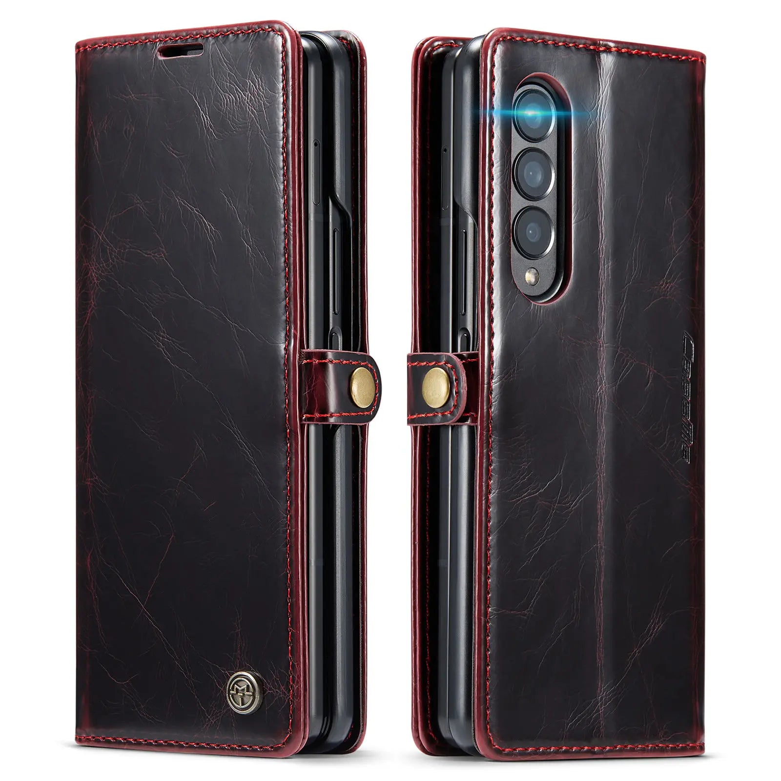 Magnetic Retro Purse Leather Galaxy Z Fold Case - DealJustDeal