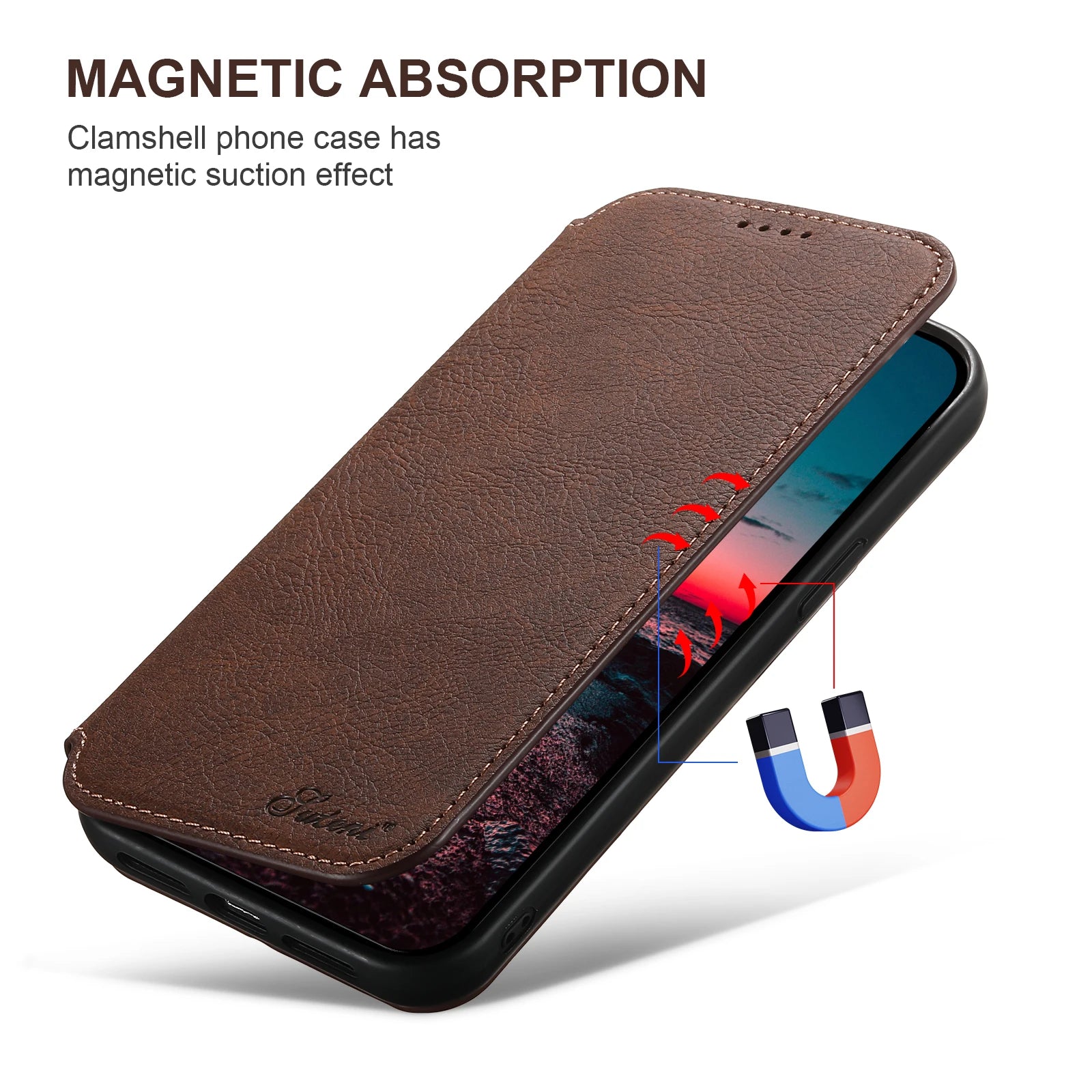 Flip Wallet Magsafe Leather iPhone Case - DealJustDeal