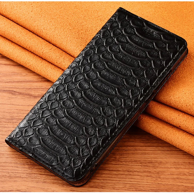 Snakeskin Veins Genuine Leather Galaxy S Case - DealJustDeal