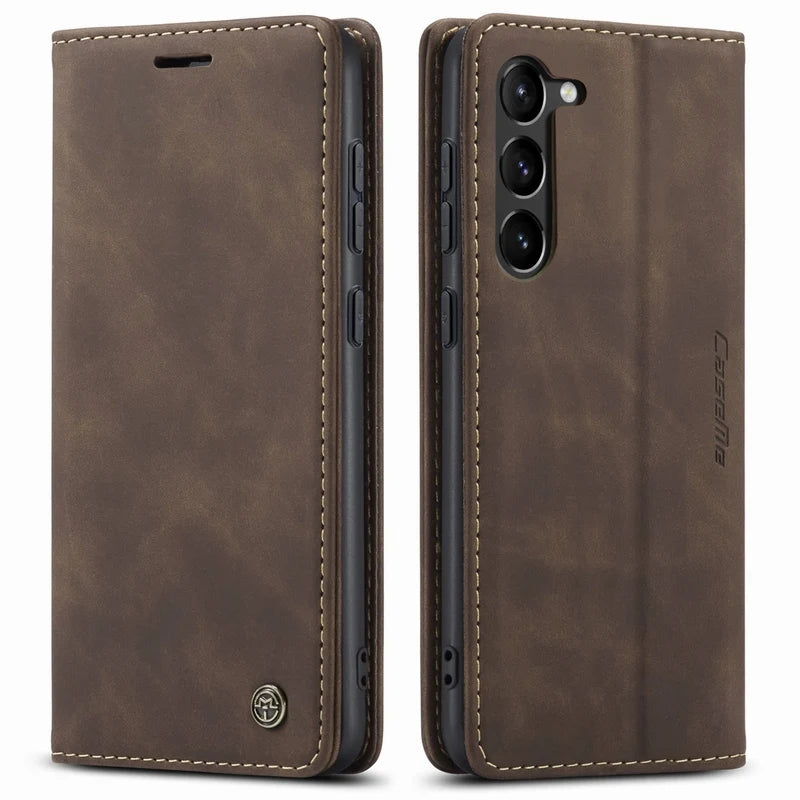 Flip Wallet Leather Galaxy Case - DealJustDeal