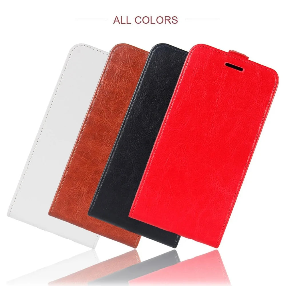 Luxury Leather Vertical Flip iPhone Case - DealJustDeal