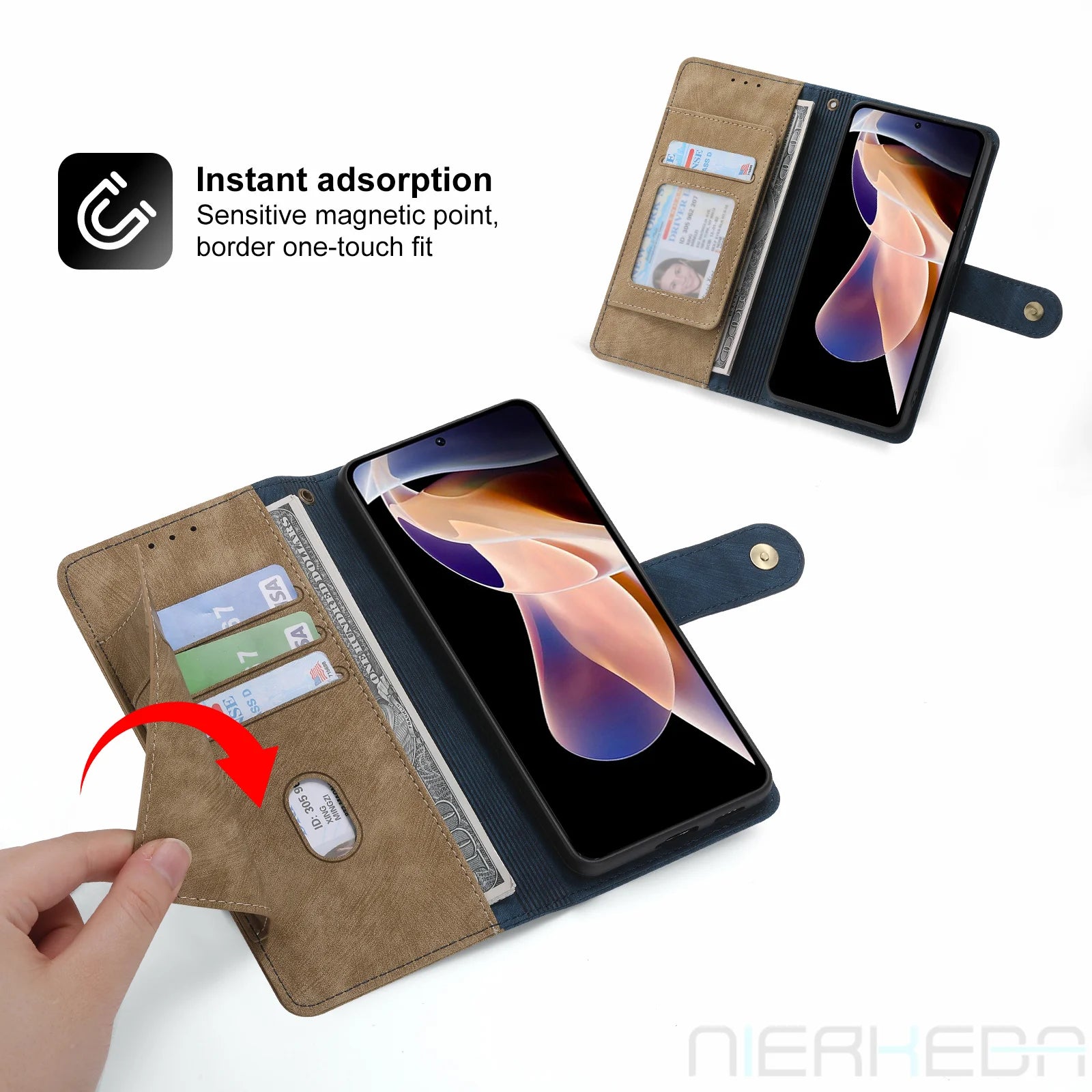 Anti-Theft Brush Wallet Google Case - DealJustDeal