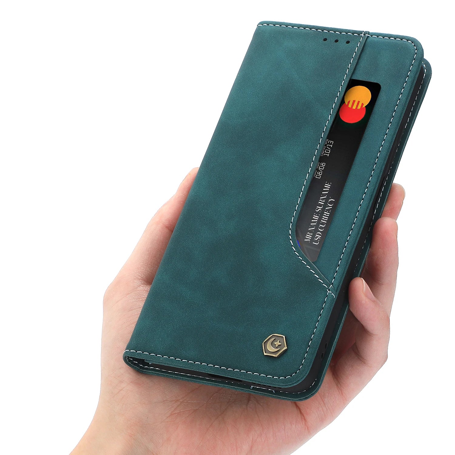 Wallet Magnetic Card Holder Leather Galaxy A Case - DealJustDeal