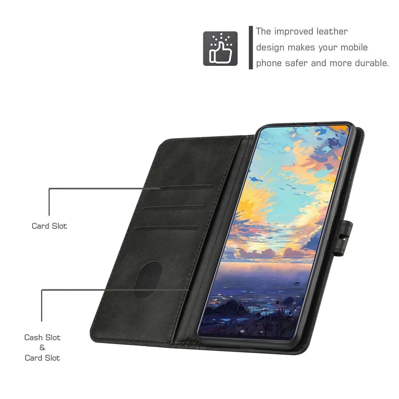 Leather Wallet Flip Galaxy A, F and M Case - DealJustDeal