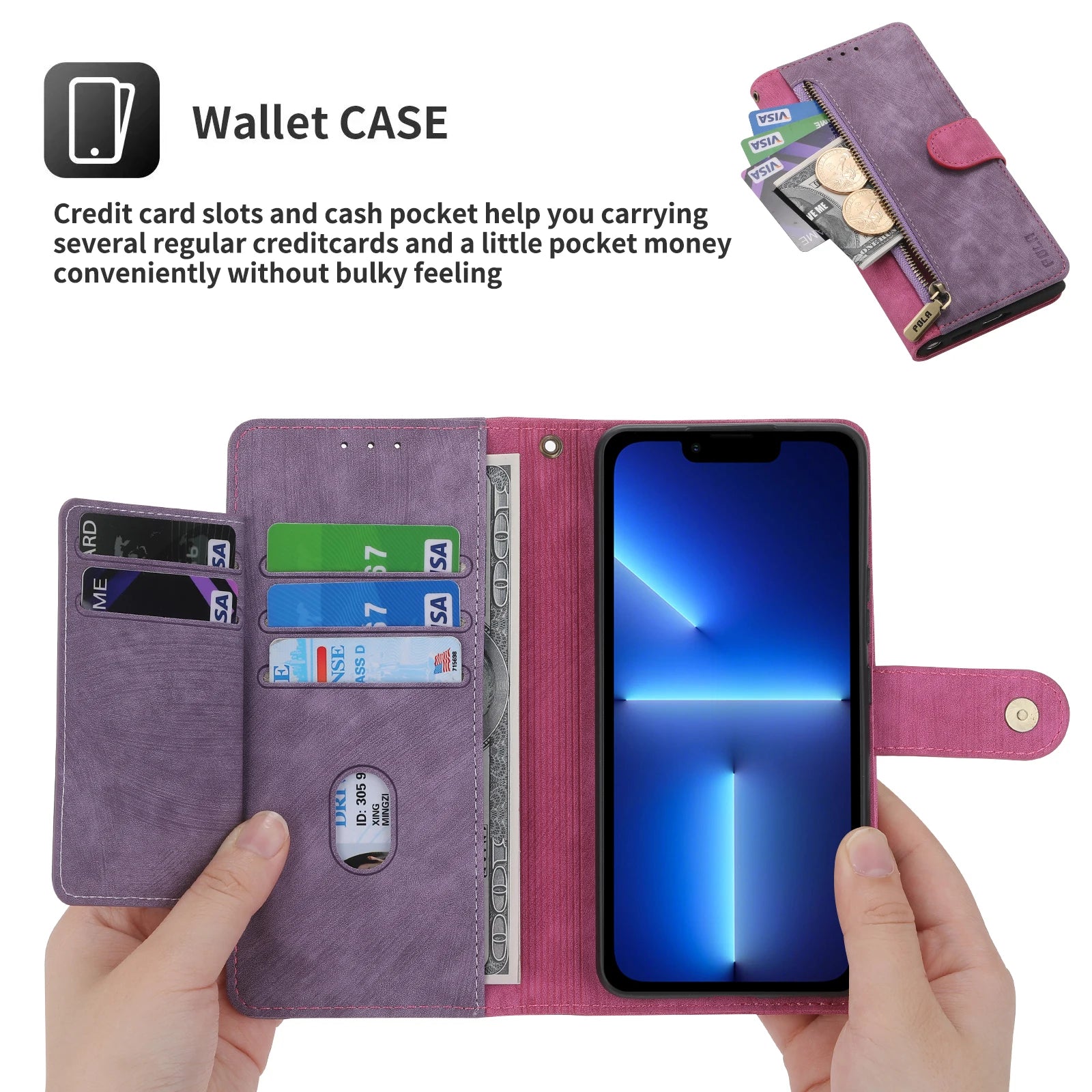 Flip Wallet Anti-Theft Brush Leather Galaxy M Case - DealJustDeal