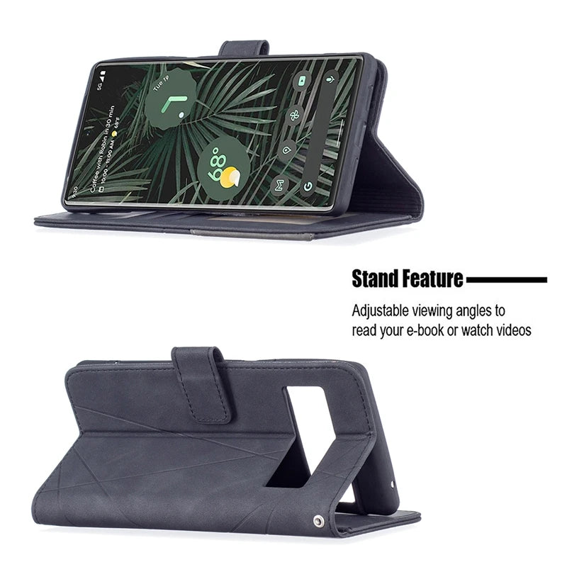 Anti-falling Wallet Magnetic Flip Leather Google Case - DealJustDeal