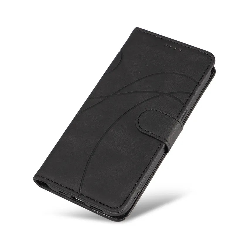 Flip Wallet Line Leather Google Case - DealJustDeal