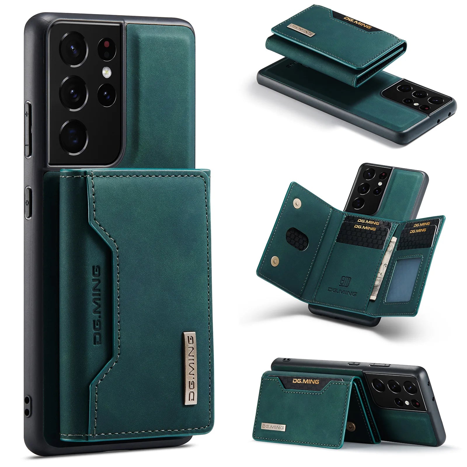 Card Holder Wallet Leather Magnetic attraction galaxy S Case - DealJustDeal