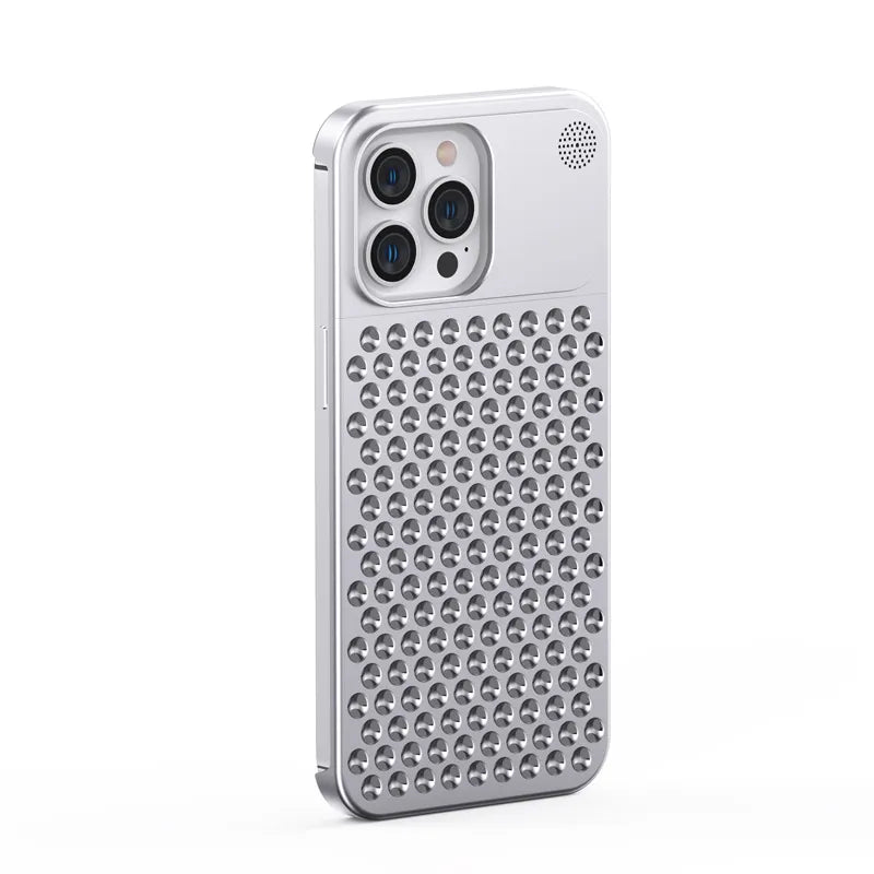 Fragrance Rimless Hollow Aluminum Heat Dissipation Shockproof iPhone Case - DealJustDeal