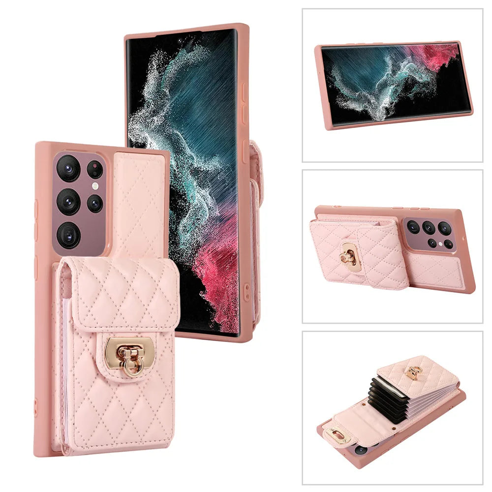 Wallet Cards Slot Leather Galaxy A Case - DealJustDeal