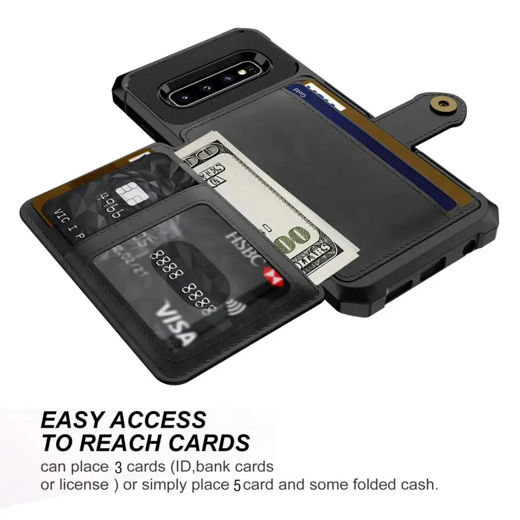 Flip Wallet PU Leather Galaxy Note and S Case - DealJustDeal