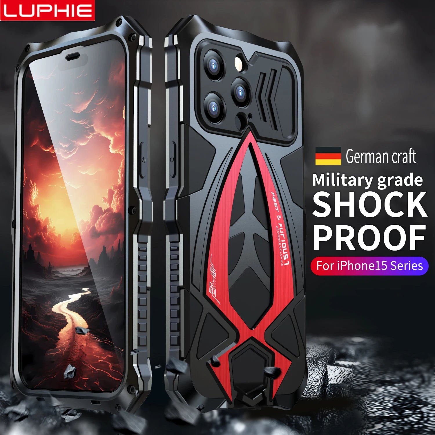 Shockproof Aluminum Outdoor Armor Anti-knock iPhone Case - DealJustDeal