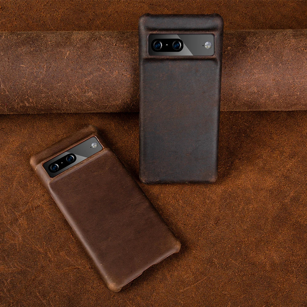 Aesthetic Vintage Retro Genuine Leather Google Case - DealJustDeal