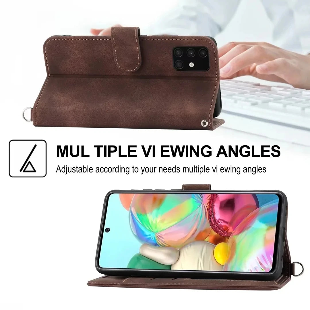 Flip Wallet Card Leather Galaxy A and M Case - DealJustDeal