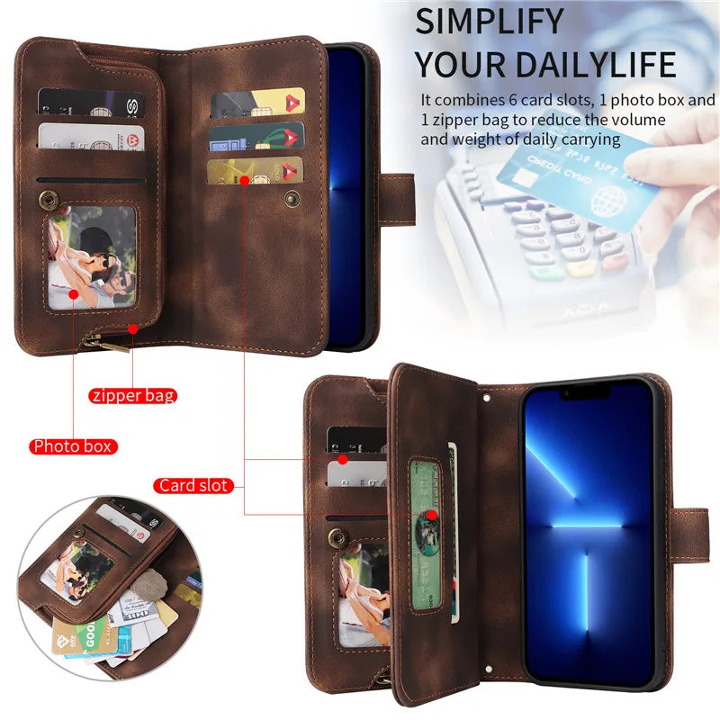 Lanyard Wallet Leather Galaxy A and M Case - DealJustDeal