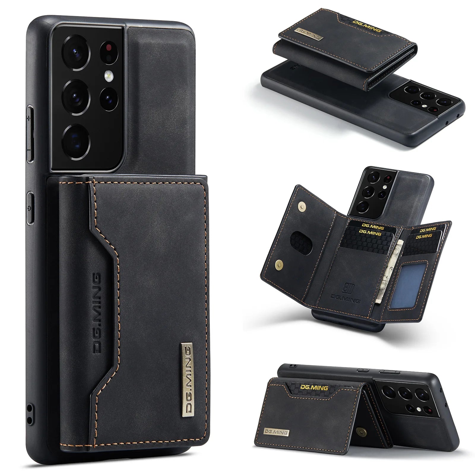 Card Holder Wallet Leather Magnetic attraction galaxy Note and S Case - DealJustDeal