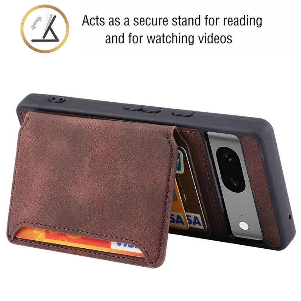 Leather Card Slot RFID Block Google Case - DealJustDeal