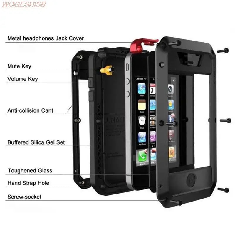 Metal Tank Shockproof Armor Heavy Duty Protection iPhone Case - DealJustDeal